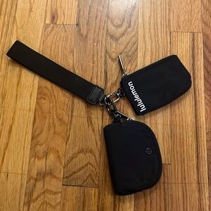 Lululemon Black Dual Pouch Wristlet